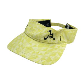OAKLEY オークリー サンバイザー 総柄 スカル刺繍 イエロー系 【中古】ゴルフウェア