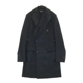 Christian Dior クリスチャン ディオール 833C345C3183 アトリエ ファー チェスターコート ブラック系 48 【中古】メンズ