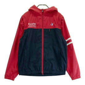 CLUNK クランク 2WAY フード付き ジップジャケット レッド系 M 【中古】ゴルフウェア メンズ