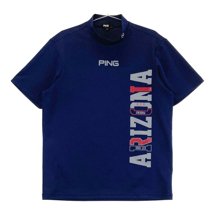 楽天市場】PING ピン 2024年モデル モックネック 半袖Tシャツ ネイビー 