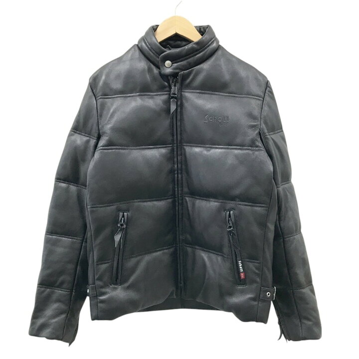 楽天市場】SCHOTT ショット 3121014 レザーダウンジャケット ブラック 