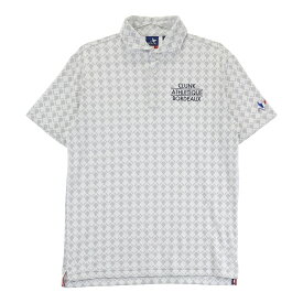 CLUNK クランク 半袖ポロシャツ 総柄 グレー系 M 【中古】ゴルフウェア メンズ