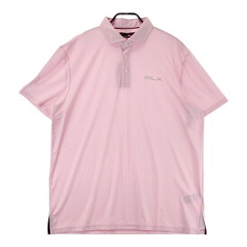 RLX ラルフローレン 半袖ポロシャツ ドット柄 ピンク系 XL 【中古】ゴルフウェア メンズ