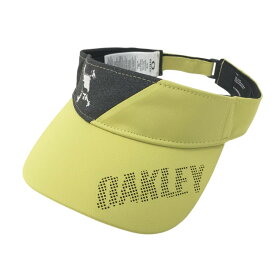 OAKLEY オークリー FOS901151 サンバイザー スカル刺繍 イエロー系 58cm 【中古】ゴルフウェア