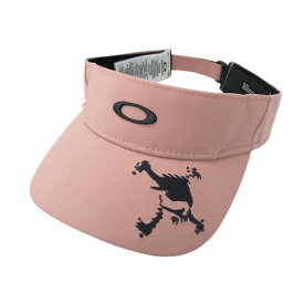 OAKLEY オークリー FOS901003 サンバイザー スカル刺繍 ピンク系 58cm 【中古】ゴルフウェア