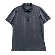 BRIEFING GOLF ブリーフィング ハーフジップ 半袖ポロシャツ ブラック系 L 【中古】ゴルフウェア メンズ