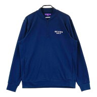 BEAMS GOLF ビームスゴルフ 襟付 ハーフジップ 長袖Tシャツ ネイビー系 XL 【中古】ゴルフウェア メンズ