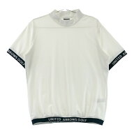UNITED ARROWS GOLF ユナイテッドアローズゴルフ 裾ロゴ ハイネック半袖Tシャツ ホワイト系 MEDIUM 【中…