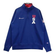 CHAMPION GOLF チャンピオンゴルフ ハーフジップ 長袖シャツ トレーナー ネイビー系 X-LARGE 【中古】ゴ…