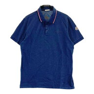 MONCLER モンクレール SS POLO 半袖ポロシャツ ネイビー系 XL 【中古】メンズ