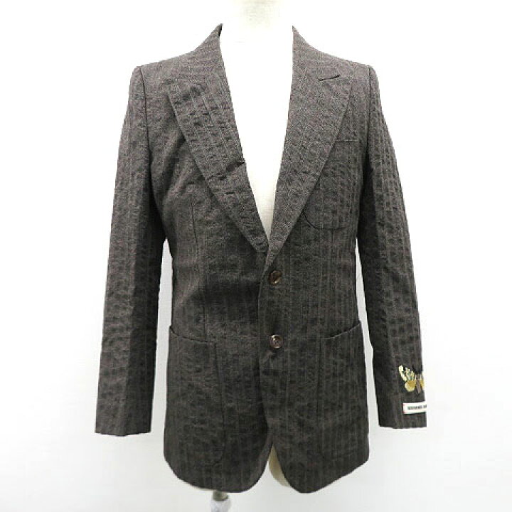 楽天市場】GUCCI グッチ 486390 テーラードジャケット ストライプ柄 蝶 