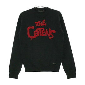 DSQUARED ディースクエアード S16400 ニット クルーネック THE CATENS ブラック系 XS 【中古】メンズ