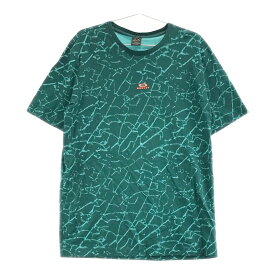 OAKLEY オークリー 半袖Tシャツ 総柄 グリーン系 L 【中古】メンズ