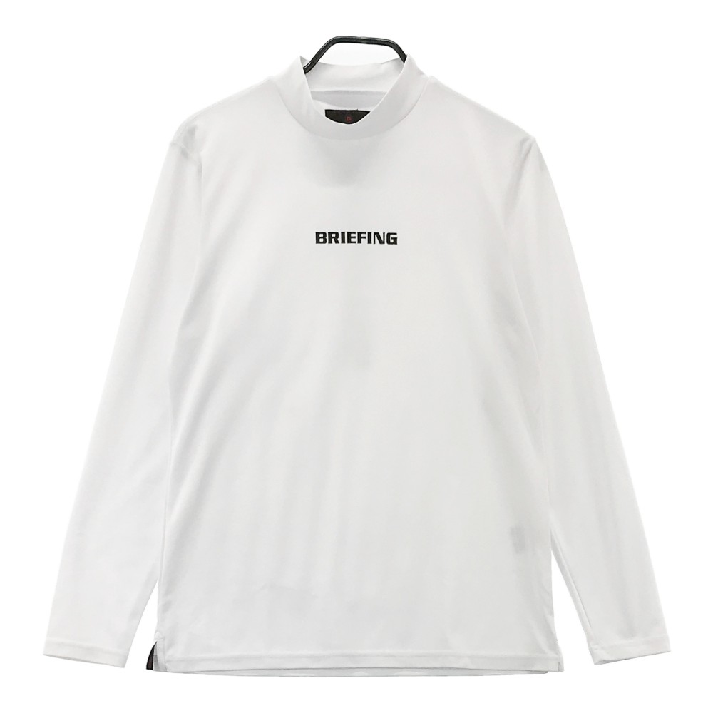 新規購入 BRIEFING GOLF ブリーフィング 2021年モデル ハイネック 長袖Tシャツ  ホワイト系 M ゴルフウェア メンズ