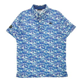 KAPPA GOLF カッパゴルフ 半袖ポロシャツ 総柄 ブルー系 L 【中古】ゴルフウェア メンズ