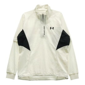 UNDER ARMOUR アンダーアーマー 2way ハーフジップ 長袖ブルゾン ホワイト系 SM 【中古】ゴルフウェア メンズ