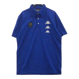 KAPPA GOLF(AW) カッパゴルフ 半袖ポロシャツ ボタンダウン カモフラ 総柄 ブルー系 O 【中古】ゴルフウェア メンズ