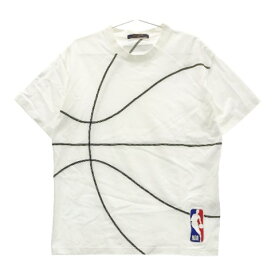 LOUIS VUITTON ルイ ヴィトン ×NBA エンブロイダリーディテール Tシャツ ホワイト系 M 【中古】メンズ