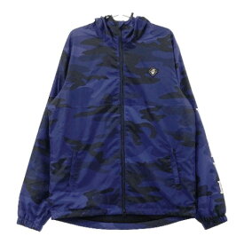 V12 ヴィトゥエルブ 2022年モデル フーディ ジャケット CAMO JKT 迷彩 カモフラ柄 ブルー系 XL 【中古】ゴルフウェア メンズ