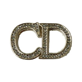 Christian Dior クリスチャン ディオール バッジ チャーム CDロゴ ゴールド系 【中古】