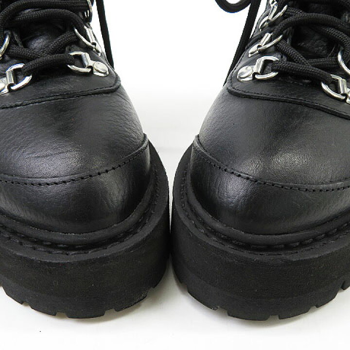 楽天市場】OFF-WHITE オフホワイト レザーハイキングブーツ ブラック系 