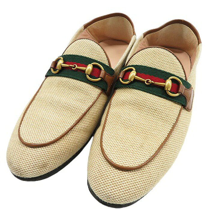 楽天市場】GUCCI グッチ 583363 ホースビットローファー ベージュ系 36 