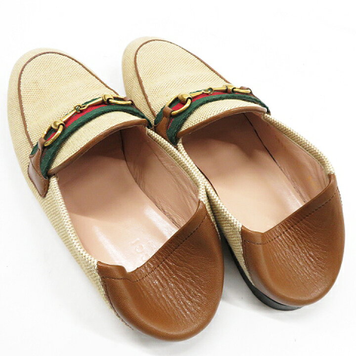 楽天市場】GUCCI グッチ 583363 ホースビットローファー ベージュ系 36 