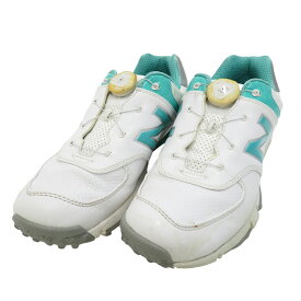 NEW BALANCE ニューバランス ゴルフシューズ BOA WGB574WA グリーン系 24.5cm 【中古】ゴルフウェア レディース