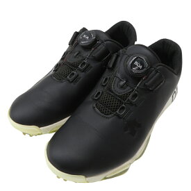 DESCENTE GOLF デサントゴルフ DG2PJA00 ゴルフシューズ BOA ブラック系 25cm 【中古】ゴルフウェア メンズ