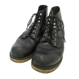 REDWING レッドウィング 8165 90年代 四角犬タグ プレーントゥ ブーツ ブラック系 9D 【中古】メンズ