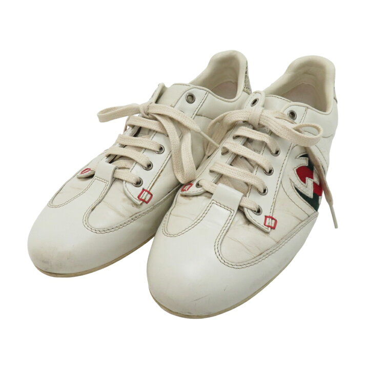 楽天市場】GUCCI グッチ 270099 スニーカー ホワイト系 35.5 【中古 