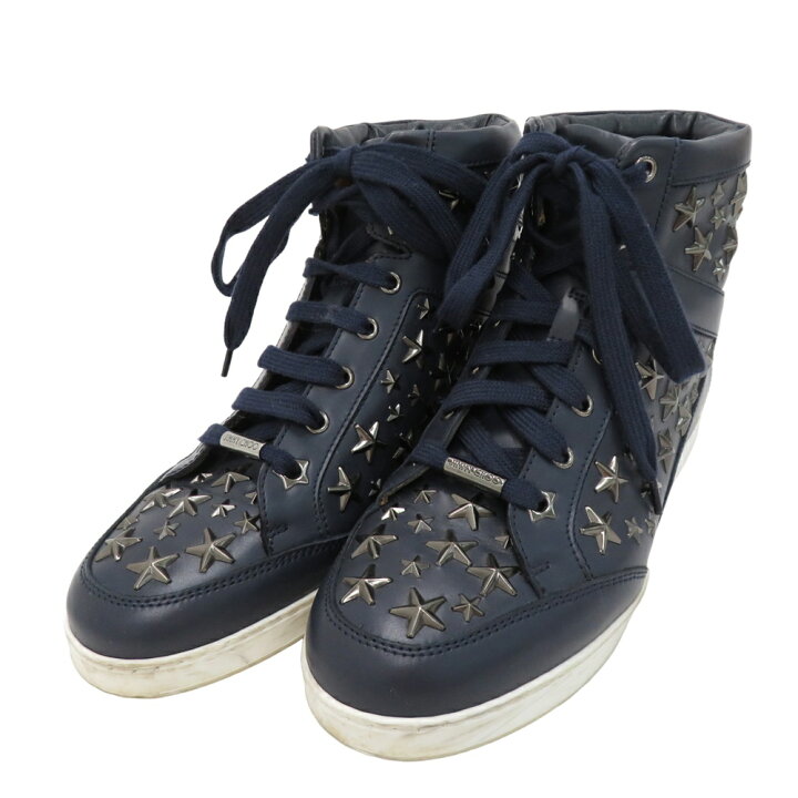 楽天市場】JIMMY CHOO ジミーチュウ ハイカットスニーカー レザー  