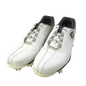 FOOT JOY フットジョイ 53332J ゴルフシューズ DNA BOA 総柄 ホワイト系 26.5 【中古】ゴルフウェア メンズ