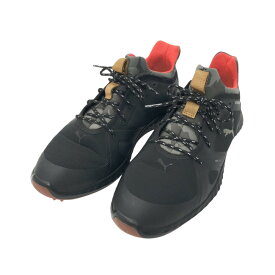 PUMA GOLF プーマゴルフ 192857 01 イグナイト パワーアダプト ゴルフシューズ カモ ブラック系 25 【中古】ゴルフウェア メンズ