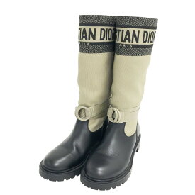 Christian Dior クリスチャン ディオール D-MAJOR ロングブーツ ベージュ系 36 1/2 【中古】レディース