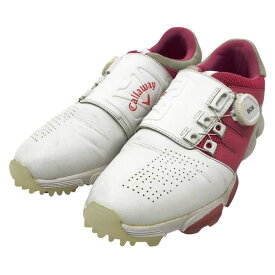 CALLAWAY キャロウェイ HYPERCHEV BOA WM 18 ゴルフシューズ ピンク系 24.5 【中古】ゴルフウェア レディース