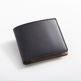 Sanwa/コードバン二つ折り財布 ネイビー