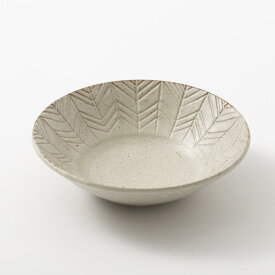 タナカマナブ/六寸鉢 矢羽根 梨白