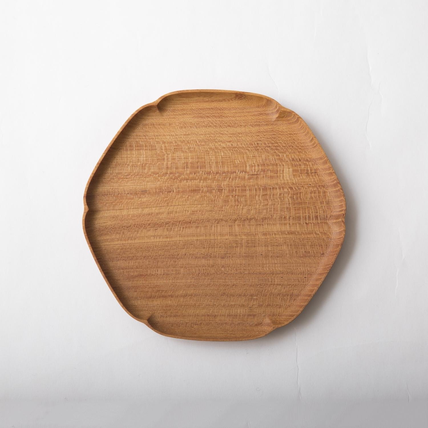 上等な 独創的 お盆 皿 敷物をこれ一枚で 四十沢木材工芸 小 KITO 雪輪盆