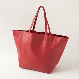 THE PITH/SMOOTH SOFT COW LEATHER TOTE BAG M Red