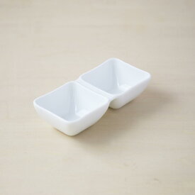 お皿 おしゃれ シンプル 可愛い 北欧 仕切り皿 深め 2つ 食器 かわいい／ miyama./oju 2つ仕切り皿S 白磁
