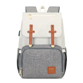 ☆Santie☆「スーパーSALE☆限定価格4,980円!」送料無料 マザーズリュック 大容量 リュック 背面ポケット ママリュック 自立型 マザーズバッグ ママバッグ 撥水 軽量 保冷ポケット 25L ベビーカーフック USBポート付き 通院 ブランド 男女兼用