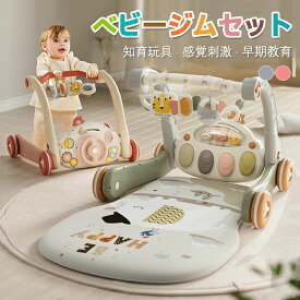 乳児 乳幼児 0-36ヶ月 遊ぶマット ベビー プレイジム 赤ちゃん プレイジム＆ウォーカー 押し車 プレイマット ベビージム