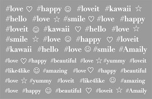݌Ɉ| [ [֖ Amaily AC[ lCV[ No.2-16 nbV^O  Amaily AC[ nbV^O # LOVE HAPPY kawaii smile hello bZ[W \邾 ȒP