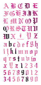 TSUMEKIRA ツメキラ BritneyTOKYO プロデュース2 Chola Glamour ピンク SG-BTK-105 ネイルシール 貼るだけ 簡単 メタリック アルファベット ピンク フォント デザイン