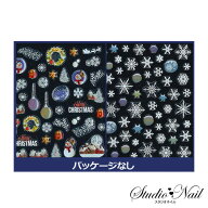 最終価格 訳あり日本製 3D Rubber Art クリスマス スノーマン 雪の結晶 ネイルシール パッケージなし NA1…