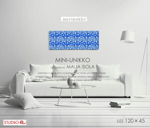 marimekko(�}�����b�R)�t�@�u���b�N�p�l�� �t�@�u���b�N�{�[�h MINI-UNIKKO�iBL�j�~�j�E�j�b�R[�������T�C�Y�FW120cm×H45cm]�k�� �t�@�u���b�N