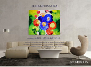 ������T�C�Y�ymarimekko(�}�����b�R)�z�y�t�@�u���b�N�p�l���z�y�t�@�u���b�N�{�[�h�zJUHANNUSTAIKA ���n���k�X�^�C�J[�T�C�Y�F140×115cm]�y�k�� �t�@�u���b�N�z