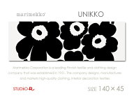 marimekko(マリメッコ)　UNIKKO・ウニッコ（BLK）ファブリックパネル/ファブリックボード[ご注文サイズ：…