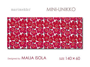 marimekko �}�����b�R MINI-UNIKKO�iRED�j �t�@�u���b�N�p�l��/�t�@�u���b�N�{�[�h[�������T�C�Y�FW140cm×H60cm]�k�� �t�@�u���b�N